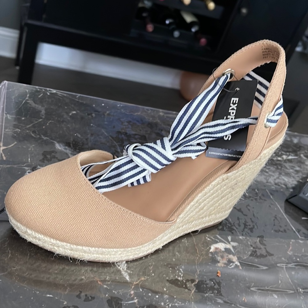 Beige wedges